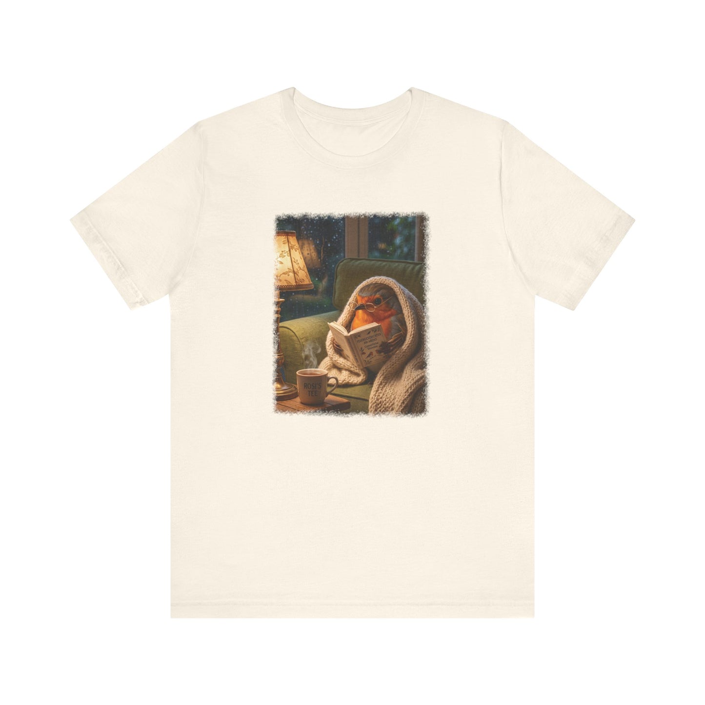 Robin Rosi Reading a Book T-Shirt for Bird Lovers