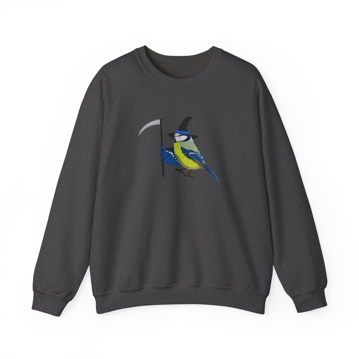 Blue Titmouse Halloween Birds Witch Birdwatcher Sweatshirt