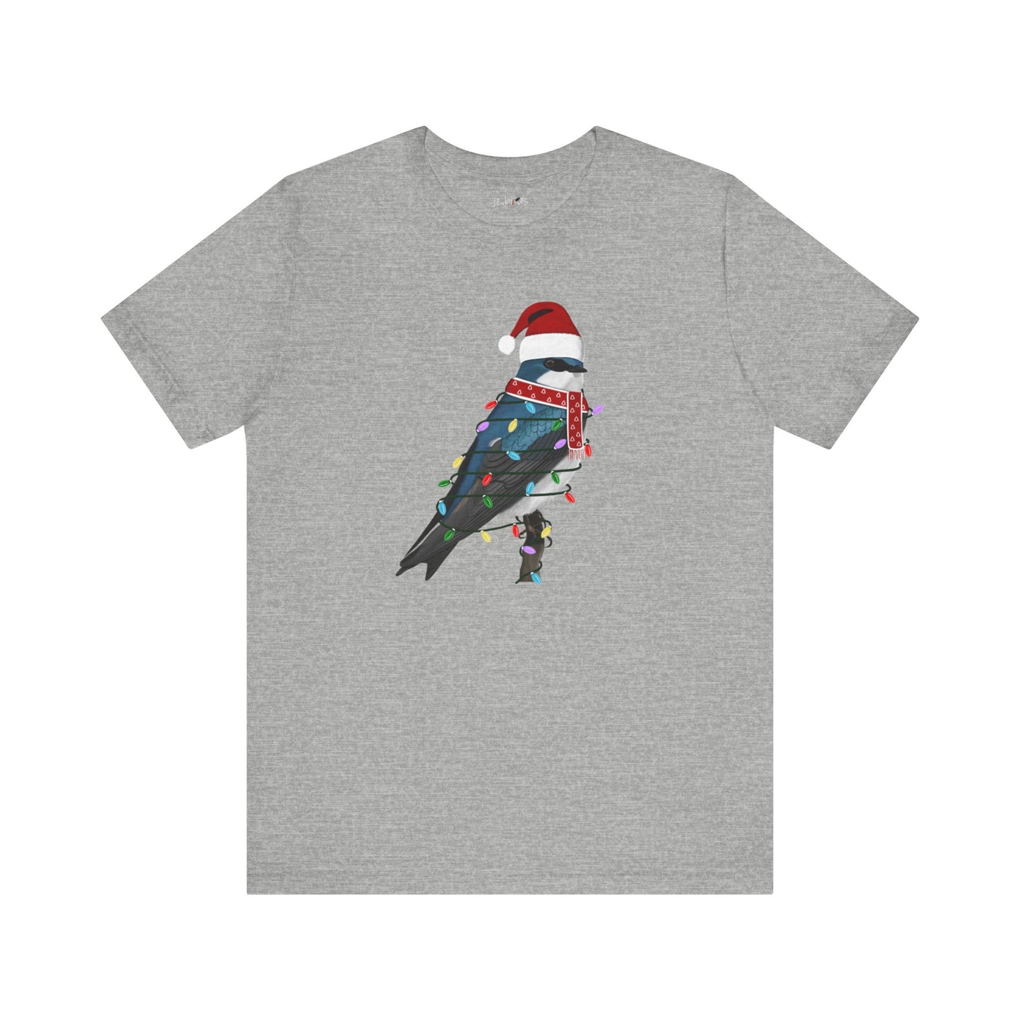 Tree Swallow with Fairy Lights Christmas Bird T-Shirt