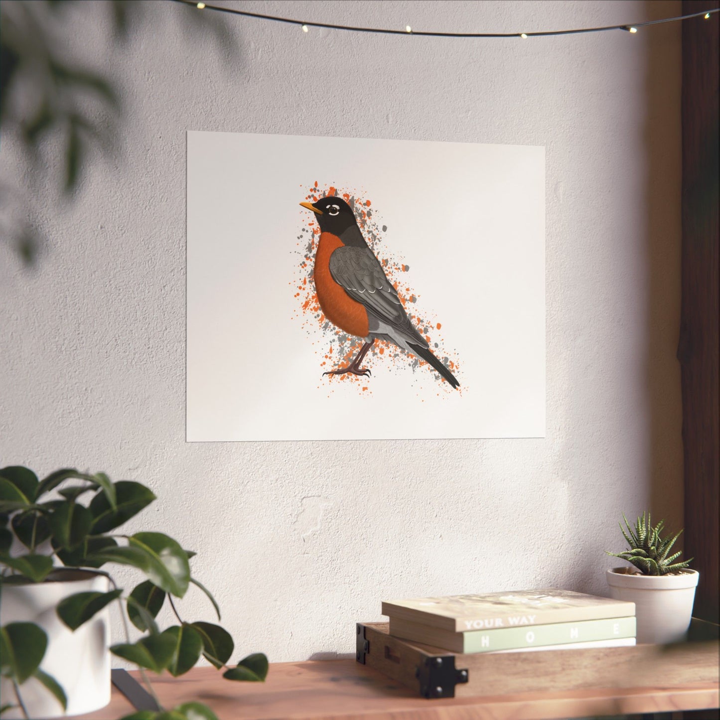 American Robin Bird Artwork Matte Poster