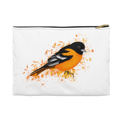 Baltimore Oriole Bird Art Accessory Pouch - jz.birds