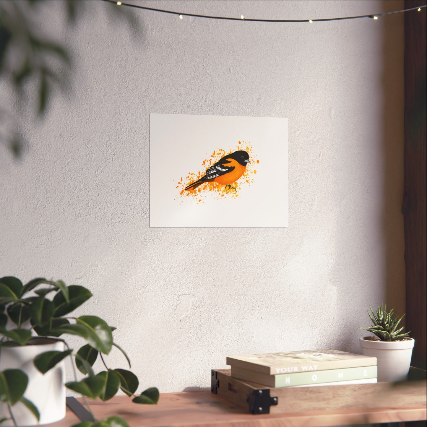 Baltimore Oriole Bird Artwork Matte Poster