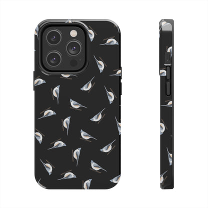 Tufted Titmouse iPhone Case Black – Premium Tough Phone Cover for Bird Lovers
