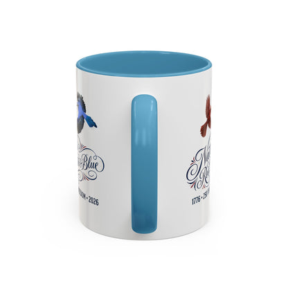Cardinal & Blue Jay America 250 Mug | Red, White & Blue Ceramic Cup