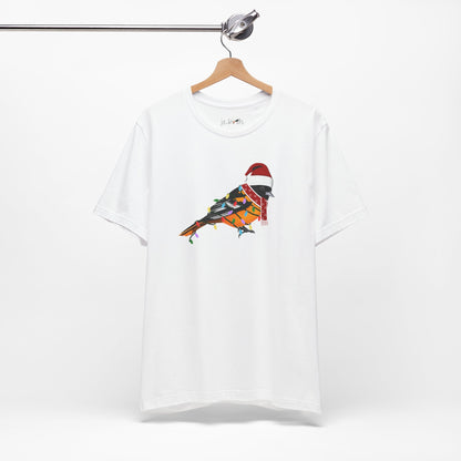 Baltimore Oriole with Fairy Lights Christmas Bird T-Shirt