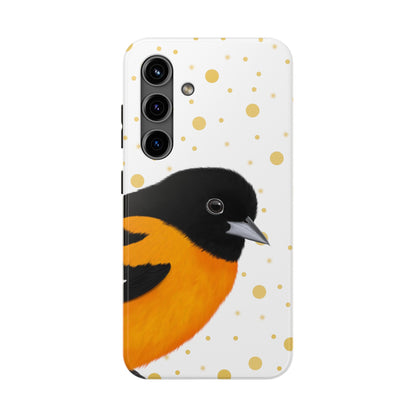 Baltimore Oriole Bird Art Tough Phone Case White