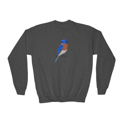 Bluebird Bird Birdwatching Youth Crewneck Sweatshirt