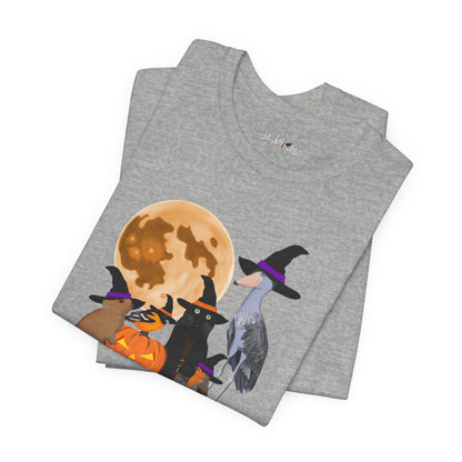 Baltimore Oriole Robin Shoebill with Cat and Bunny Halloween Bird T-Shirt