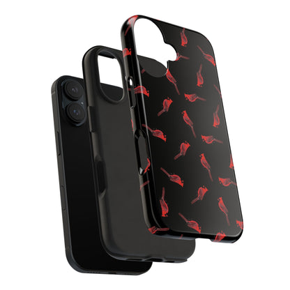 Cardinal iPhone Case Black – Premium Tough Phone Cover for Bird Lovers