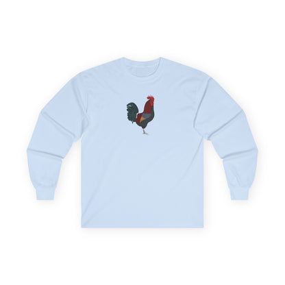 Rooster Birding & Birdwatching Bird Cotton Long Sleeve T-Shirt