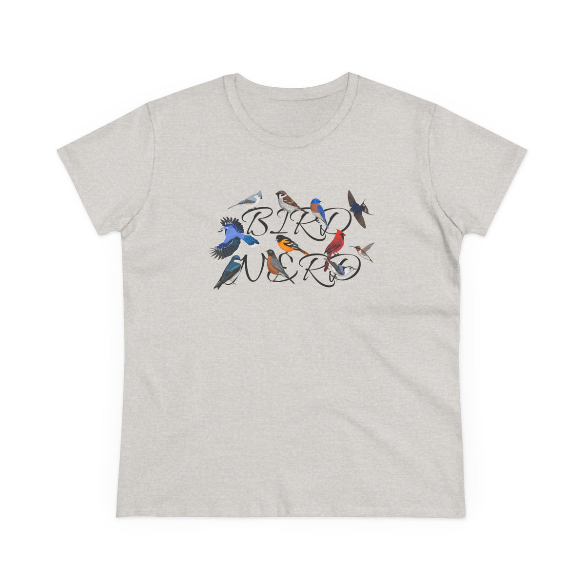 Bluebird, Blue Jay and Cardinal Women's T-Shirt in Navy
