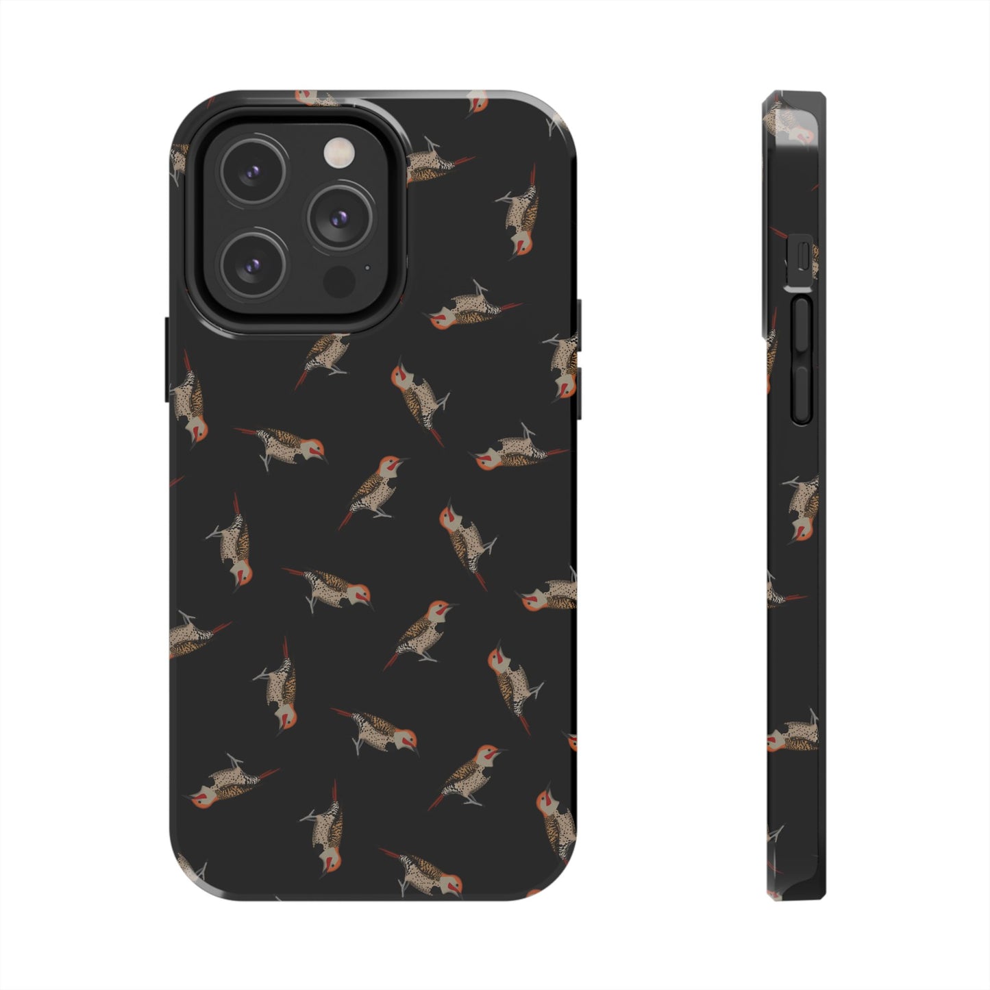 Northern Flicker iPhone Case Black – Premium Tough Phone Cover for Bird Lovers