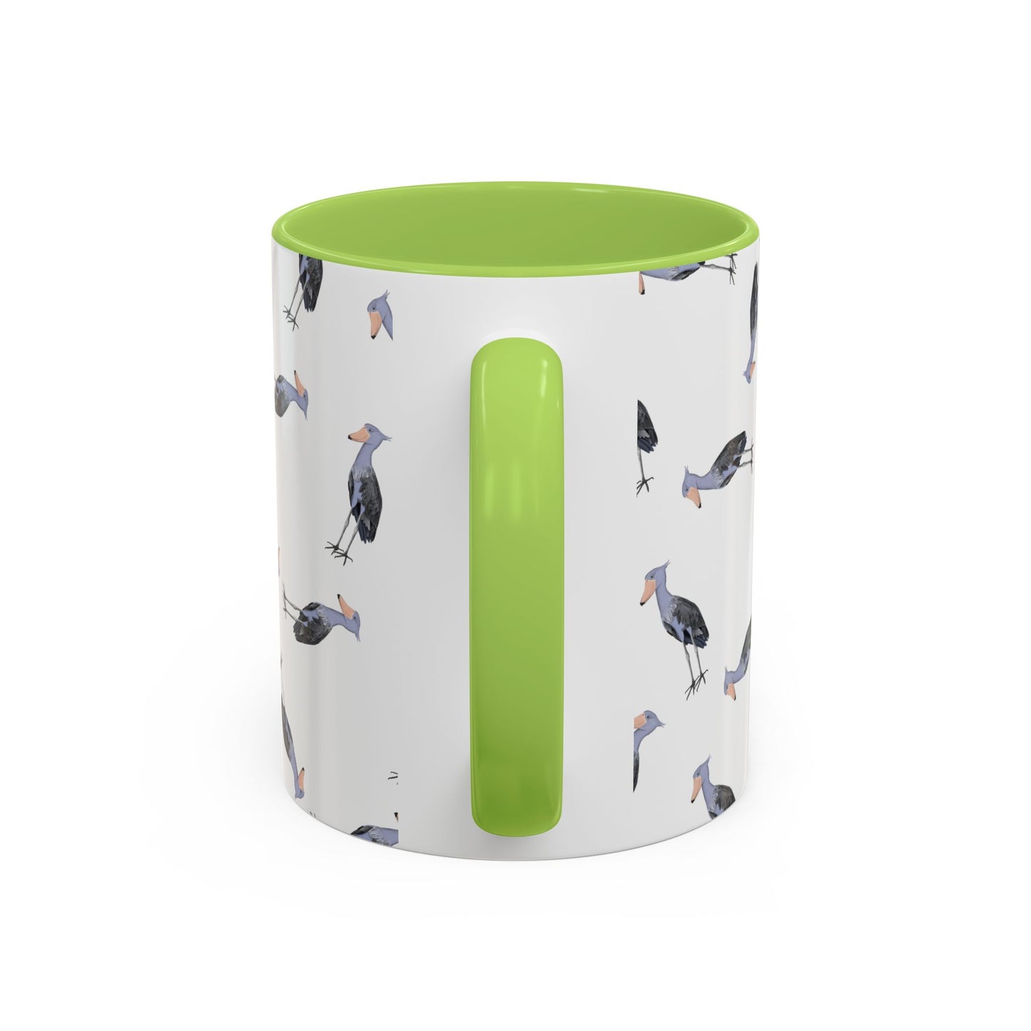 Schuhschnabel Tasse mit Streumuster | Vogelmotiv Kaffeebecher für Vogelbeobachter & Naturfreunde – Accent Coffee Mug,