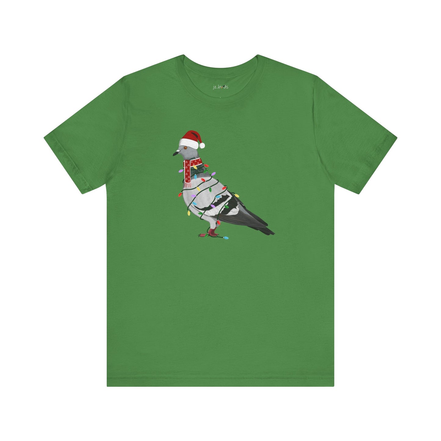 Pigeon with Fairy Lights Christmas Bird T-Shirt