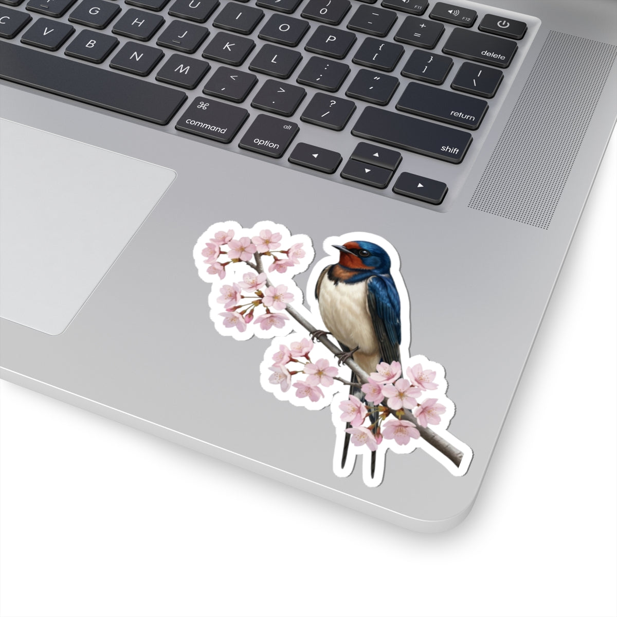 Barn Swallow Stickers – bird sticker and cherry blossoms style