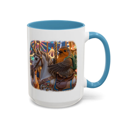 Robin Rosi Unicorn Carousel Premium Mug for Bird Lovers