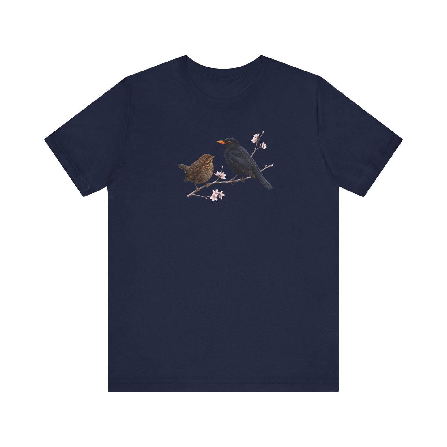 Blackbird & Fledgling T-Shirt | Spring Blossoms Unisex Graphic Tee