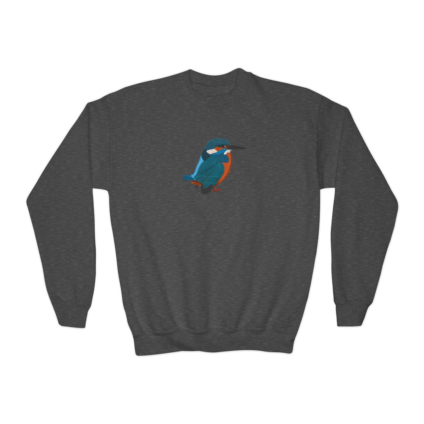 Kingfisher Bird Birdwatching Youth Crewneck Sweatshirt