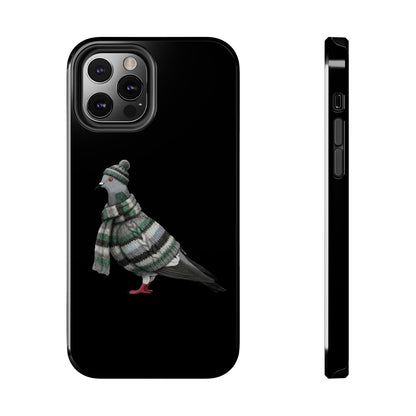 鳥のアートが描かれた鳩の二層式iPhoneケース - 鳥類学者や鳥好きの方へのプレゼントに最適