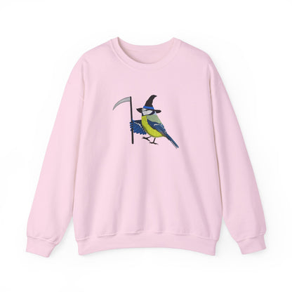 Blue Titmouse Halloween Birds Witch Birdwatcher Sweatshirt