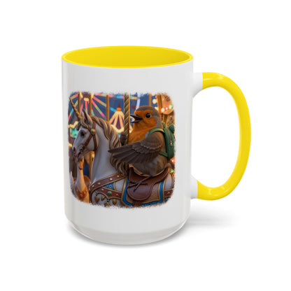 Robin Rosi Unicorn Carousel Premium Mug for Bird Lovers