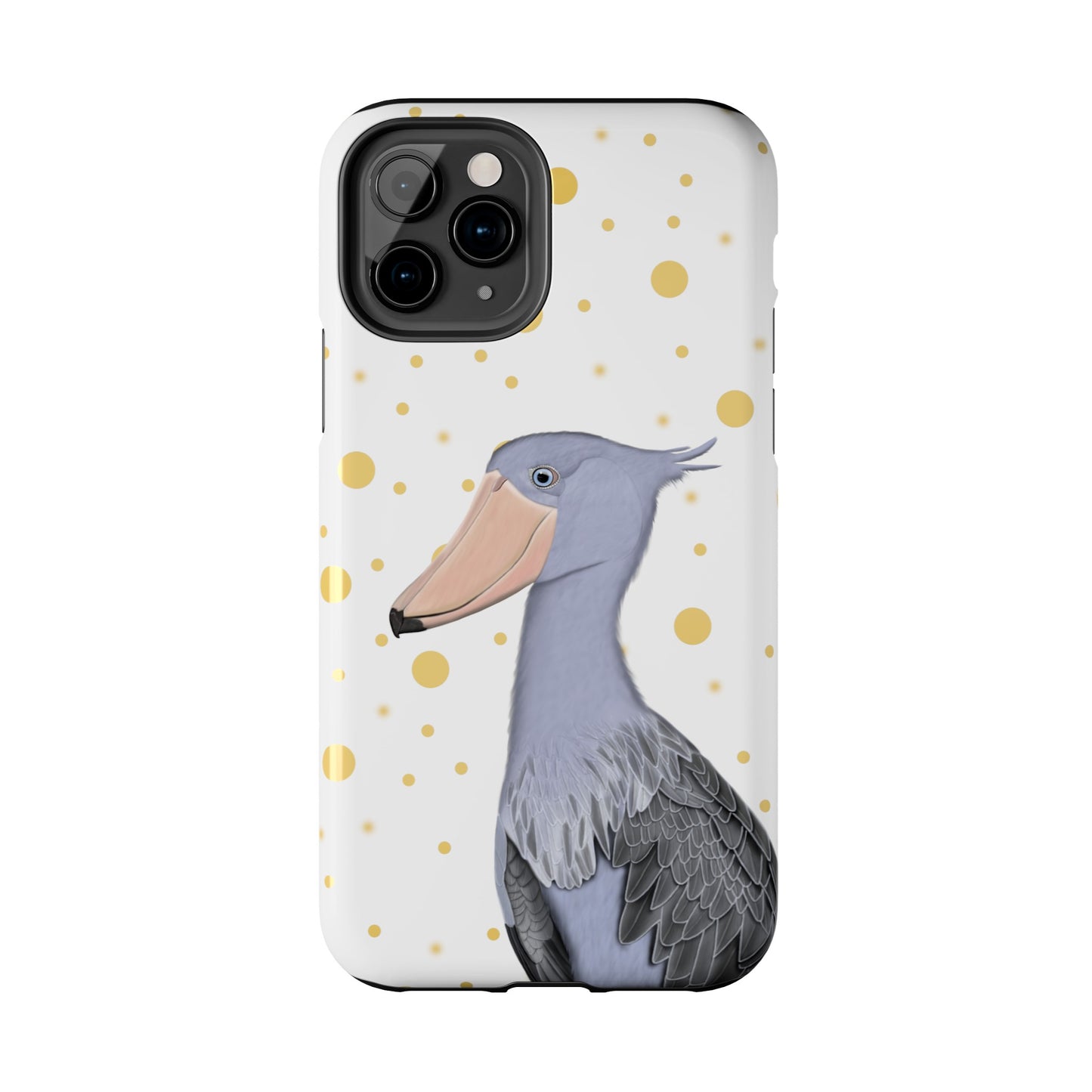 Shoebill Bird Art Tough Phone Case White