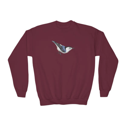 Nuthatch Bird Birdwatching Youth Crewneck Sweatshirt