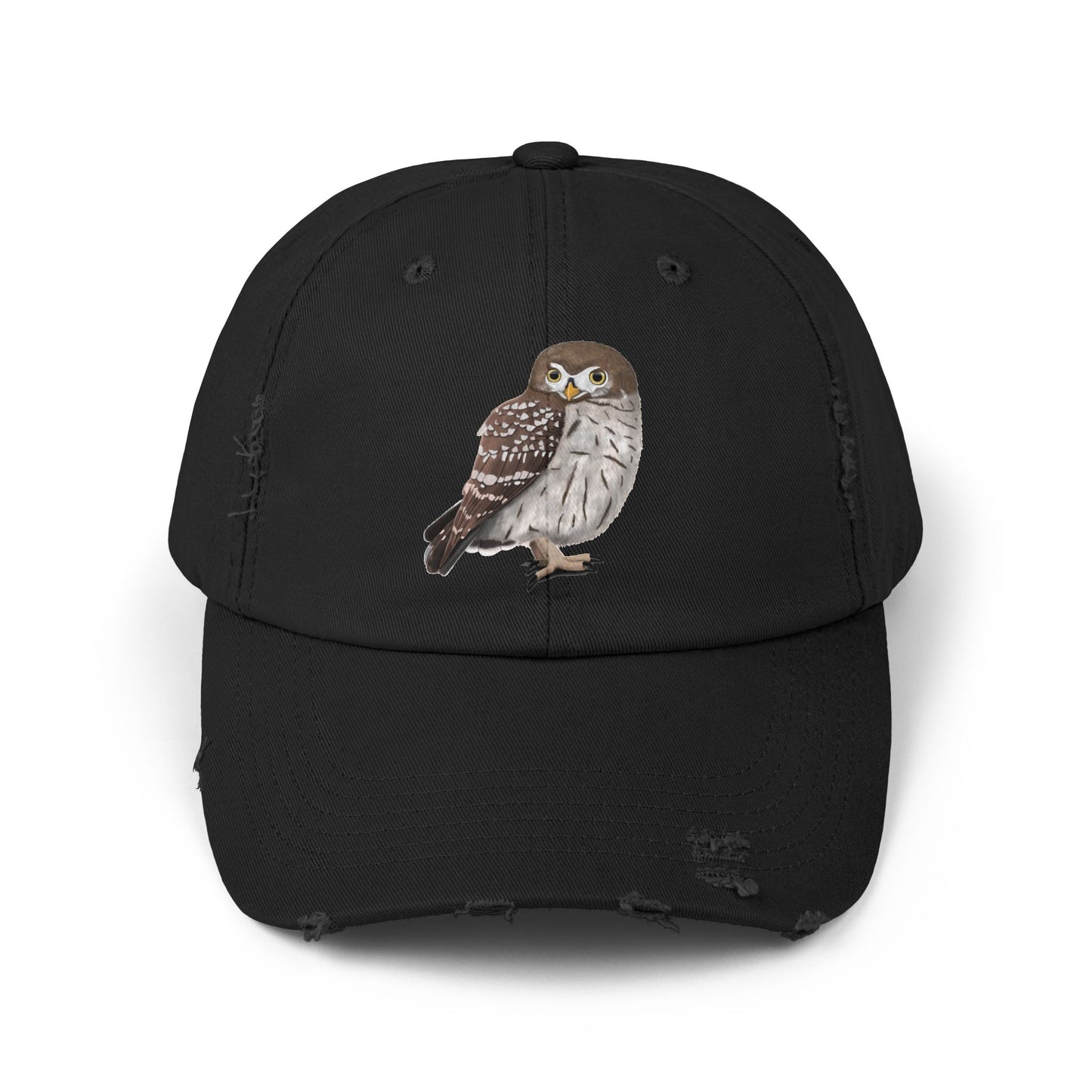 Owl Bird Art Distressed Cap