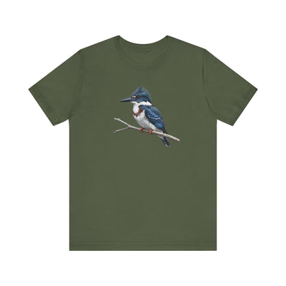 Belted Kingfisher T-Shirt | Unisex Bird Lover Tee | Wildlife Bird Watcher Gift