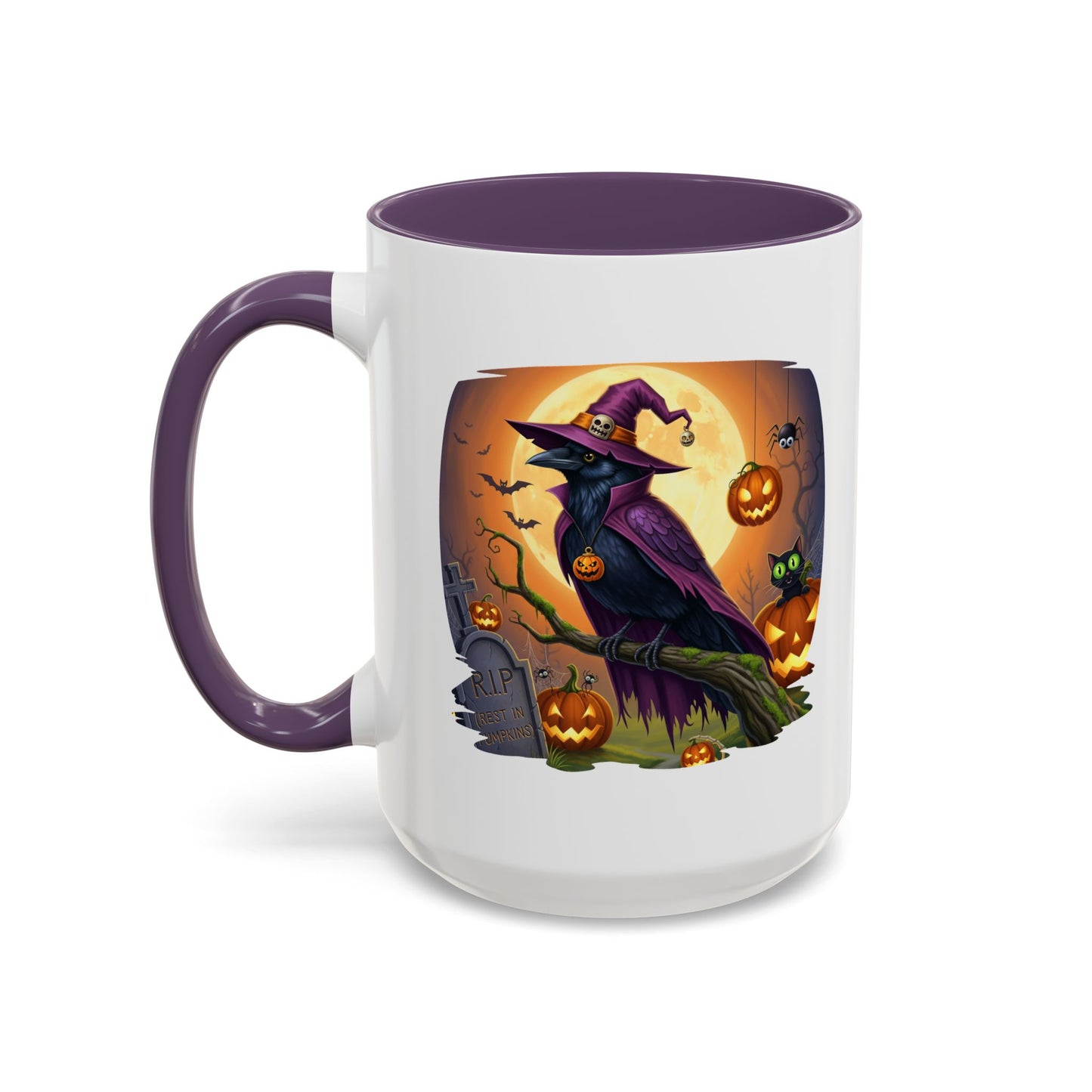 Black Raven Halloween Bird Mug - Perfect Bird Lover Gift for Spooky Season