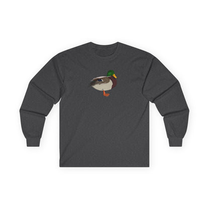 Mallard Birding & Birdwatching Bird Cotton Long Sleeve T-Shirt