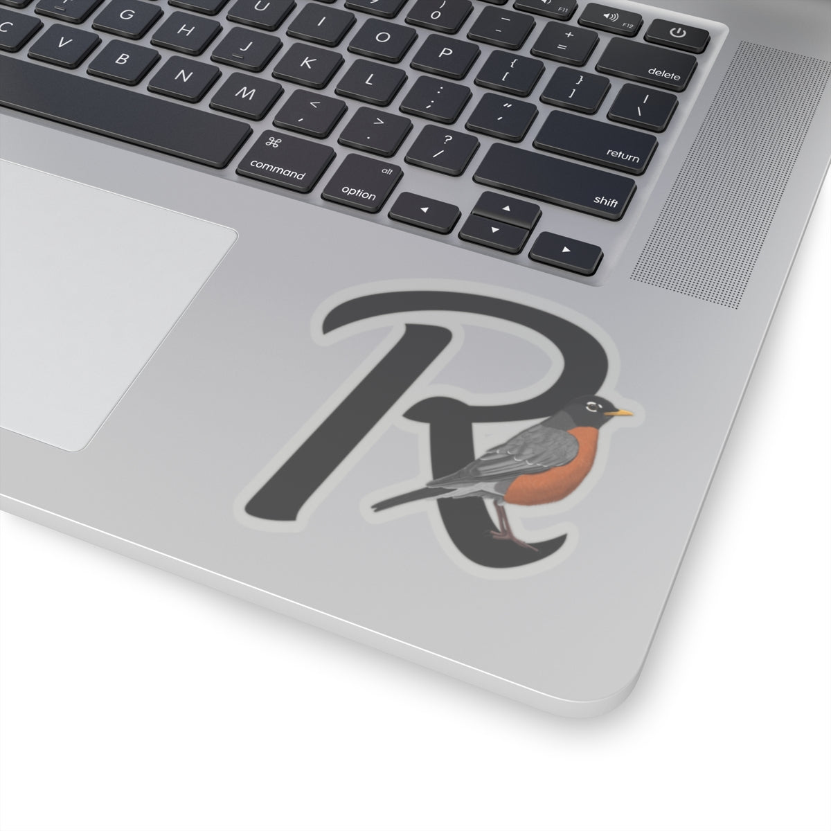 American Robin Letter R Bird Kiss-Cut Sticker