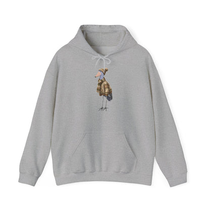 Schuhschnabel mit Strickpullover Hoodie - Vogel Kapuzenpullover für Vogelbeobachter & Naturliebhaber mit Vogelmotiv