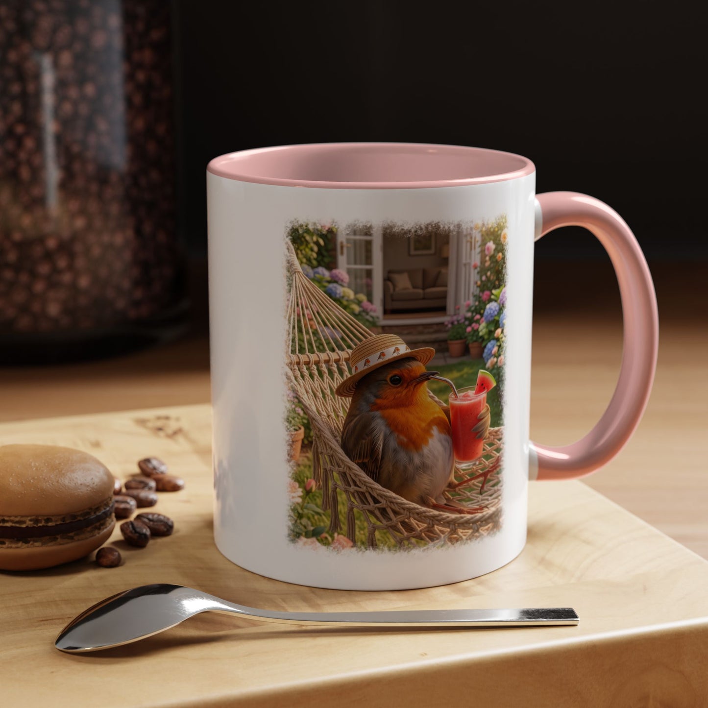 Robin Rosi Hammock and Smoothie Mug for Bird Lovers