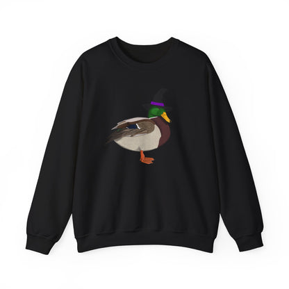 Mallard Halloween Witch Birdwatcher Biologist Bird Sweatshirt