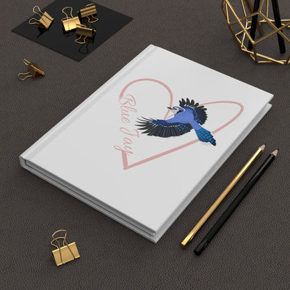 Blue Jay Bird Hardcover Journal 150 Pages A5 with Heart for Bird Lovers & Birdwatchers