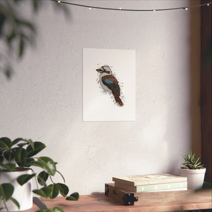 Kookaburra Bird Artwork Matte Poster