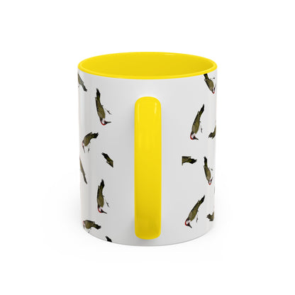 Grünspecht Tasse mit Streumuster | Vogelmotiv Kaffeebecher für Vogelbeobachter & Naturfreunde – Accent Coffee Mug and Birds Design style