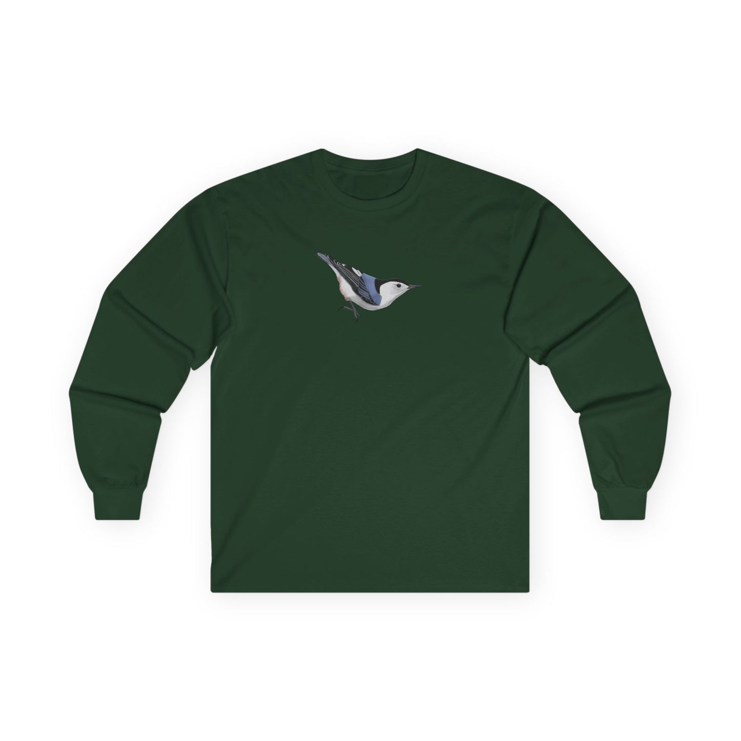 Nuthatch Birding & Birdwatching Bird Cotton Long Sleeve T-Shirt