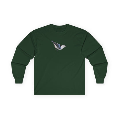 Nuthatch Birding & Birdwatching Bird Cotton Long Sleeve T-Shirt