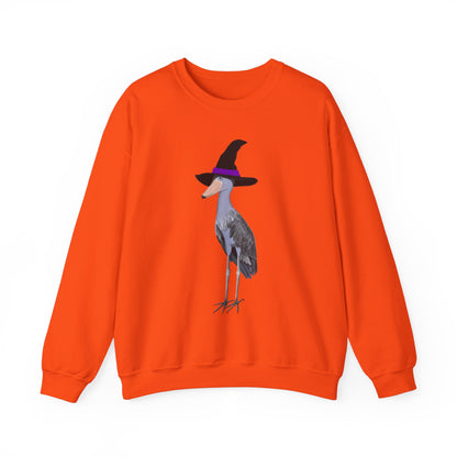 Shoebill Halloween Witch Birdwatcher Biologist Bird Sweatshirt