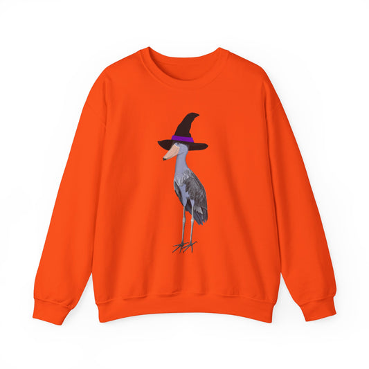 Shoebill Halloween Witch Birdwatcher Biologist Bird Sweatshirt