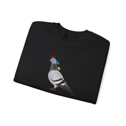 Pigeon with Butterflies Bird Birding & Birdwatching Sweatshirt