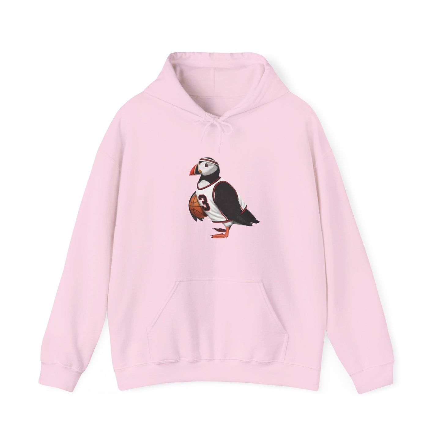 パフィンの面白いバスケットボールバードパーカー - ユニークなバスケットボールファンへのギフト - 選手向けのソフトなユニセックスジャンパー