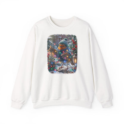 Premium Sweatshirt Rosi Rotkehlchen und die Lichterkette