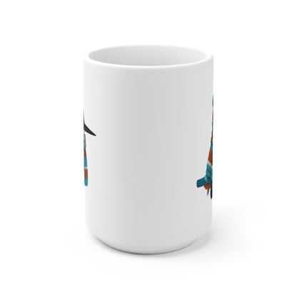 Eisvogel mit Strickpullover Weihnachtliche Tasse mit Vogelmotiv – Ideal für Kakao & Kaffee