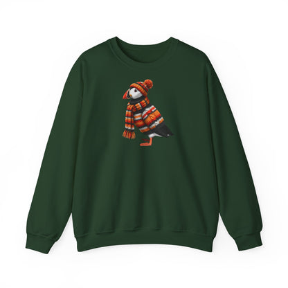 Papageitaucher in Strick Weihnachts-Sweatshirt | Unisex Vogel Sweater für Vogelfreunde & Vogelbeobachter
