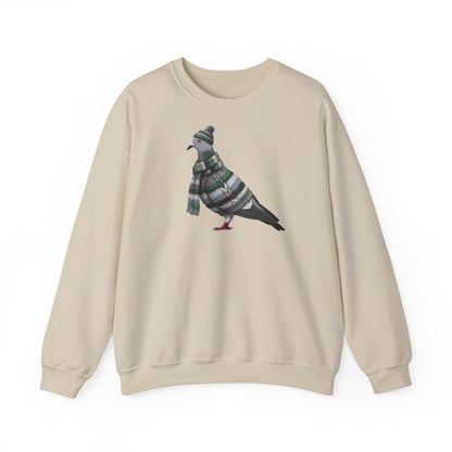 Taube in Strick Weihnachts-Sweatshirt | Unisex Vogel Sweater für Vogelfreunde & Vogelbeobachter