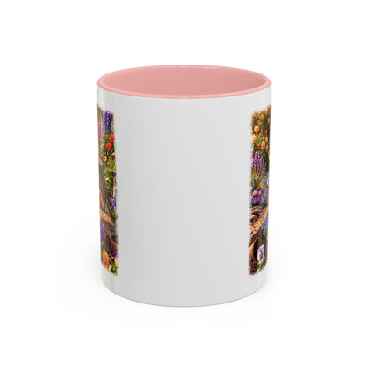 Robin Rosi Watering Flowers Mug for Bird Lovers