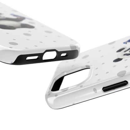 Cute Panda Bear with a Blue Jay Animal iPhone Case - Dual-Layer PC/TPU Protective Cover for iPhone